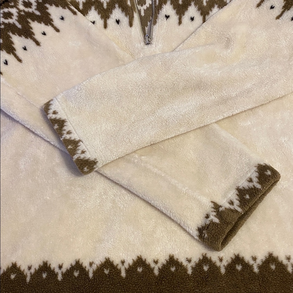 Barrage Canadian Zip-Up Sweater in Cream and Brown, nice condition - Picture 7 of 7
